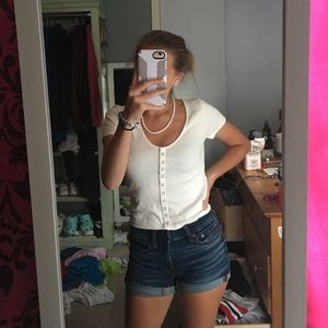 White button down shirt American eagle w tag